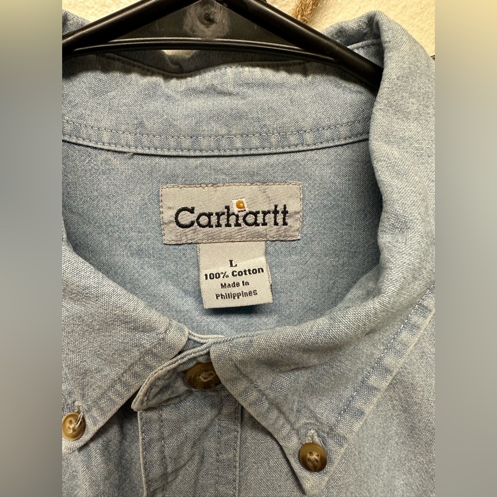 MENS CARHARTT BUTTON DOWN SHORT SLEEVE SHIRT